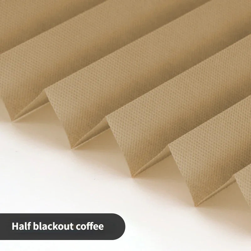 Self-Adhesive Pleated Blinds | Half Blackout Window Shades
