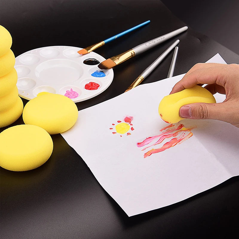 Round Ceramic Sponge – Water-Absorbing Pottery Foam Tool (1–20 pcs)