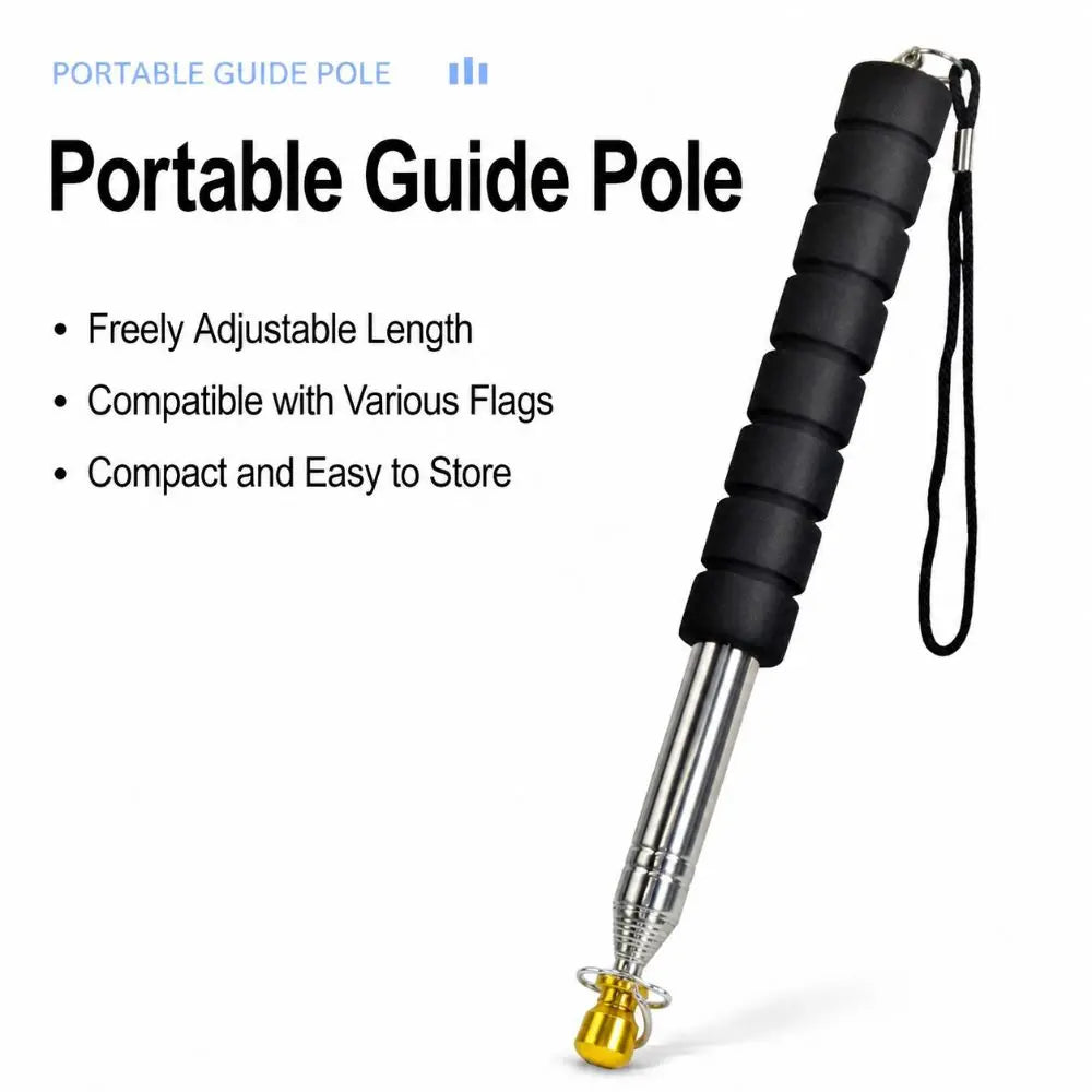 Telescopic Flagpole Stainless Steel EVA Handle 200–300cm