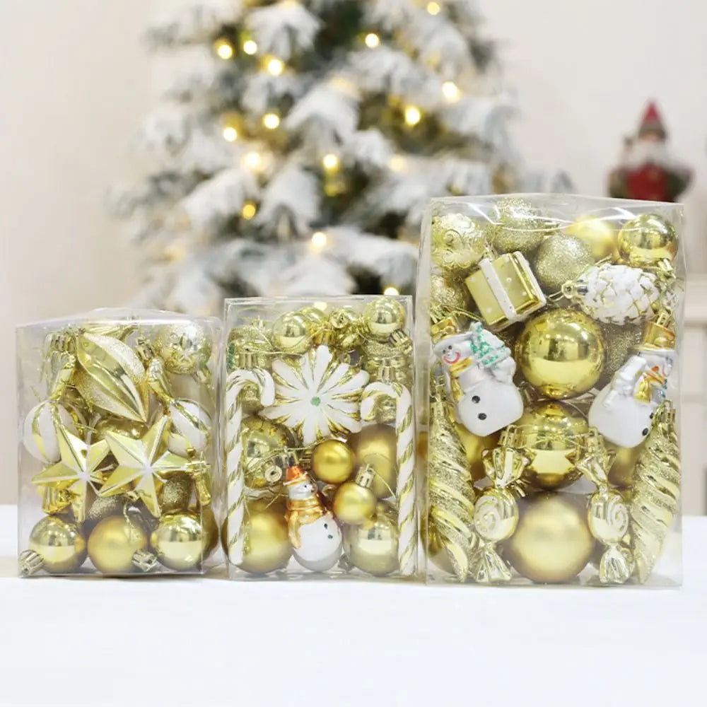 Mixed Shape Christmas Ornament Balls – Red, Gold & Rose Gold