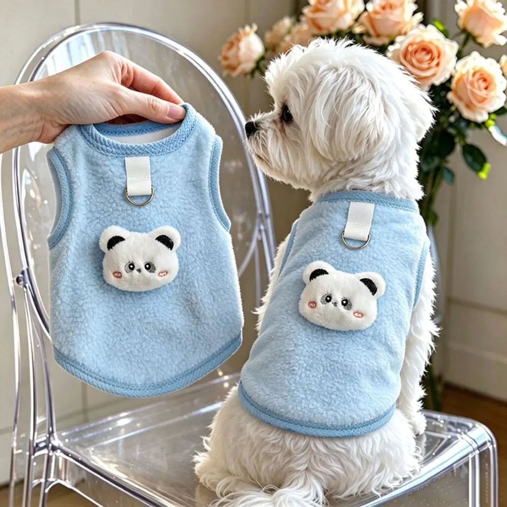 Cartoon Pet Hoodie – Warm Plush Sweater for Small Dogs & Cats