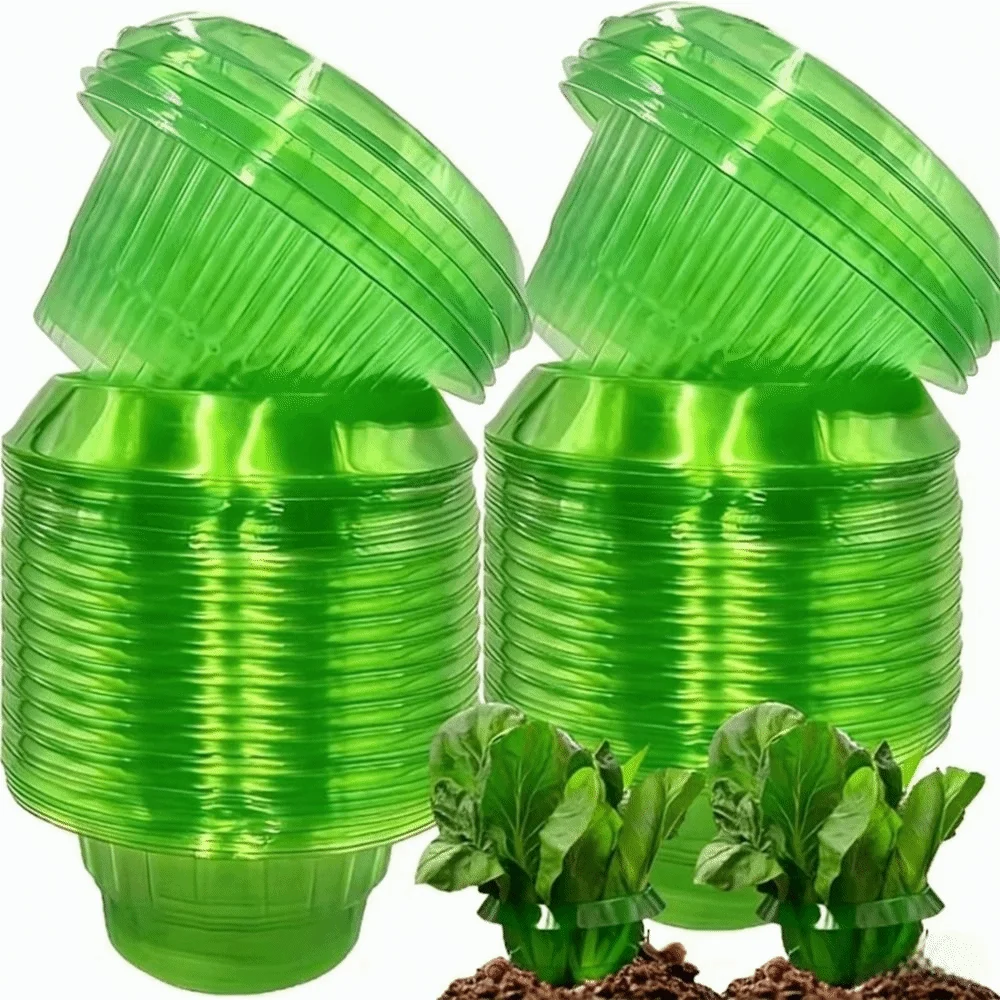 5-Pack Reusable Snail & Slug Barrier Collars for Plants