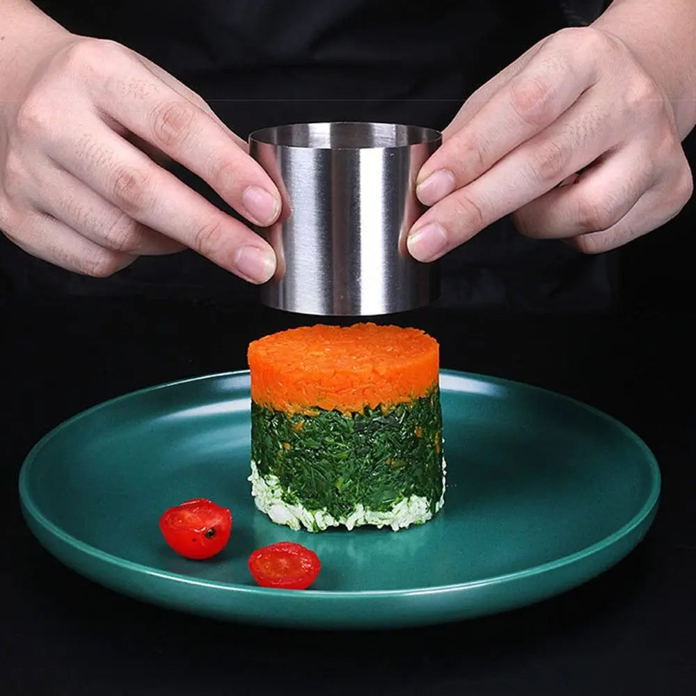 Stainless Steel Round Cake Mousse Ring Mold with Pusher