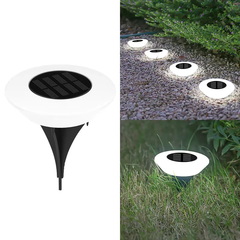 Solar Ground Lights 14 LED Waterproof Outdoor Lawn Lamp 1/2 Pack