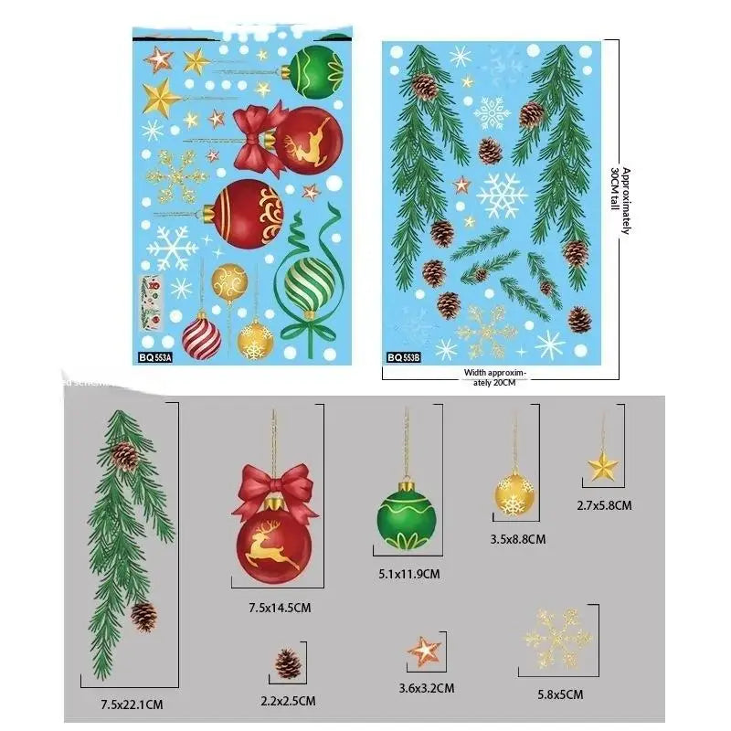 Christmas Window Clings – Removable Self-Adhesive Festive Decals