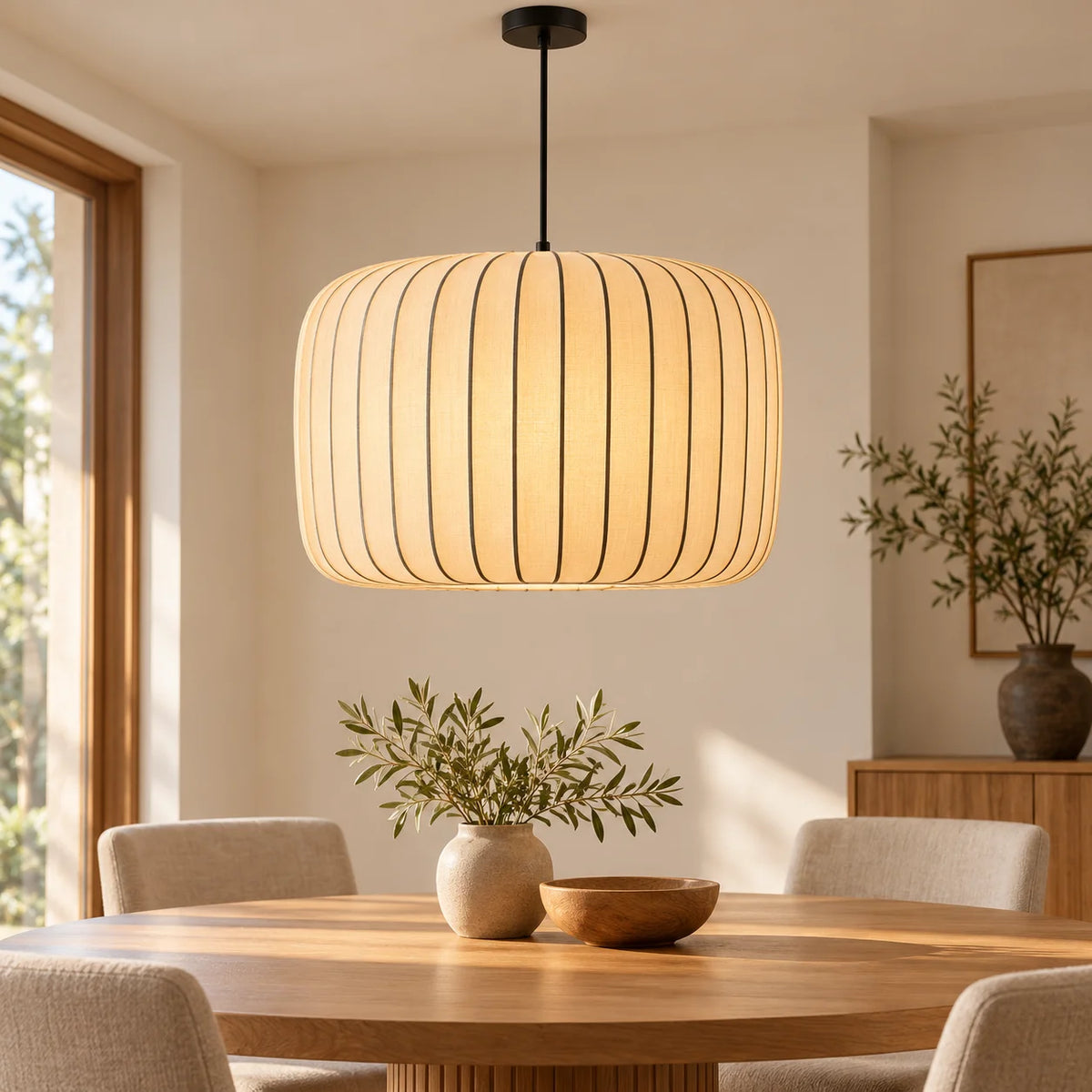 Wabi Sabi Silk Pendant Light E27 | Japanese Nordic Chandelier