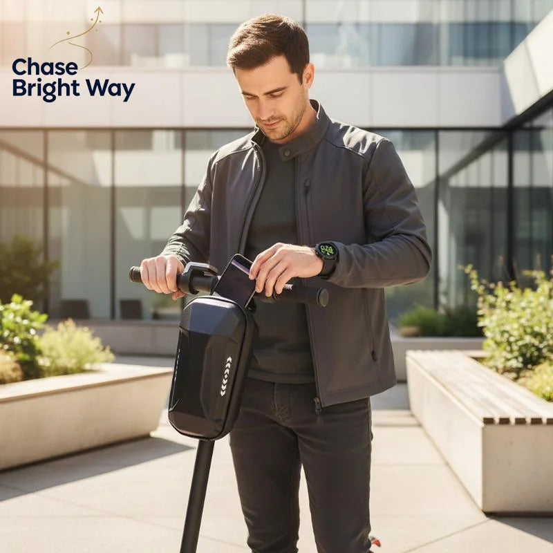 Waterproof Electric Scooter Handlebar Bag – EVA+PU with Lid