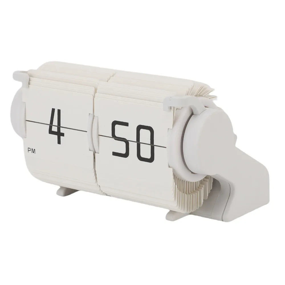 Retro Auto Flip Desk Clock – Big Numbers, Alarm, Type-C
