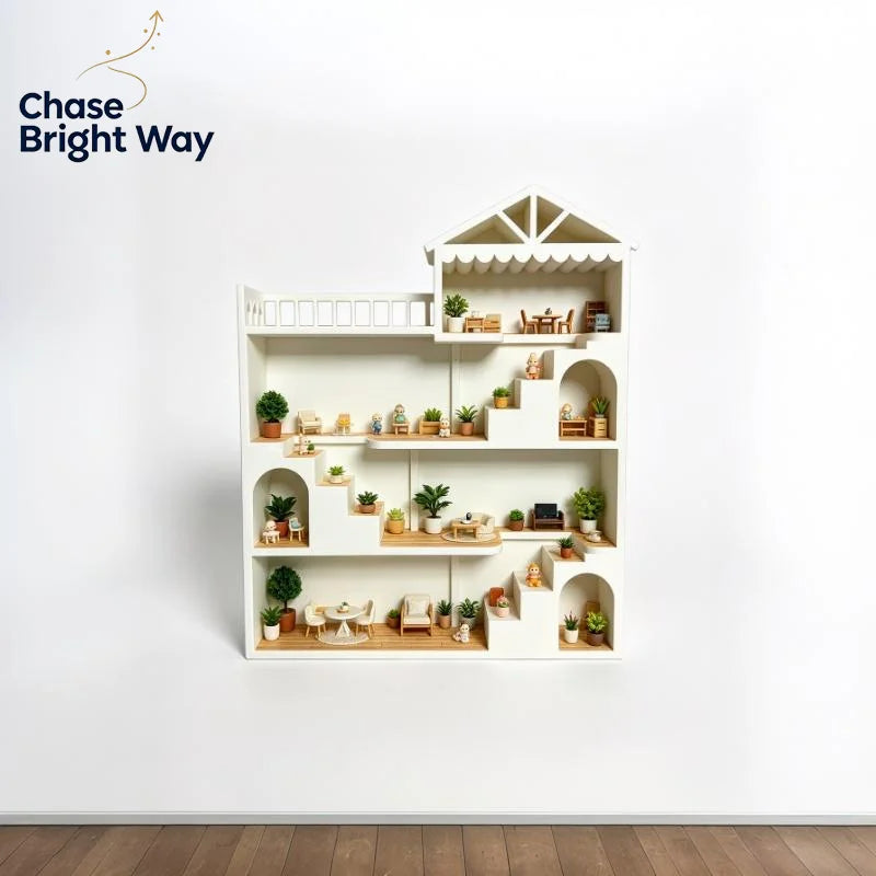 Mini House Display Shelf for Figurines & Blind Box Collectibles
