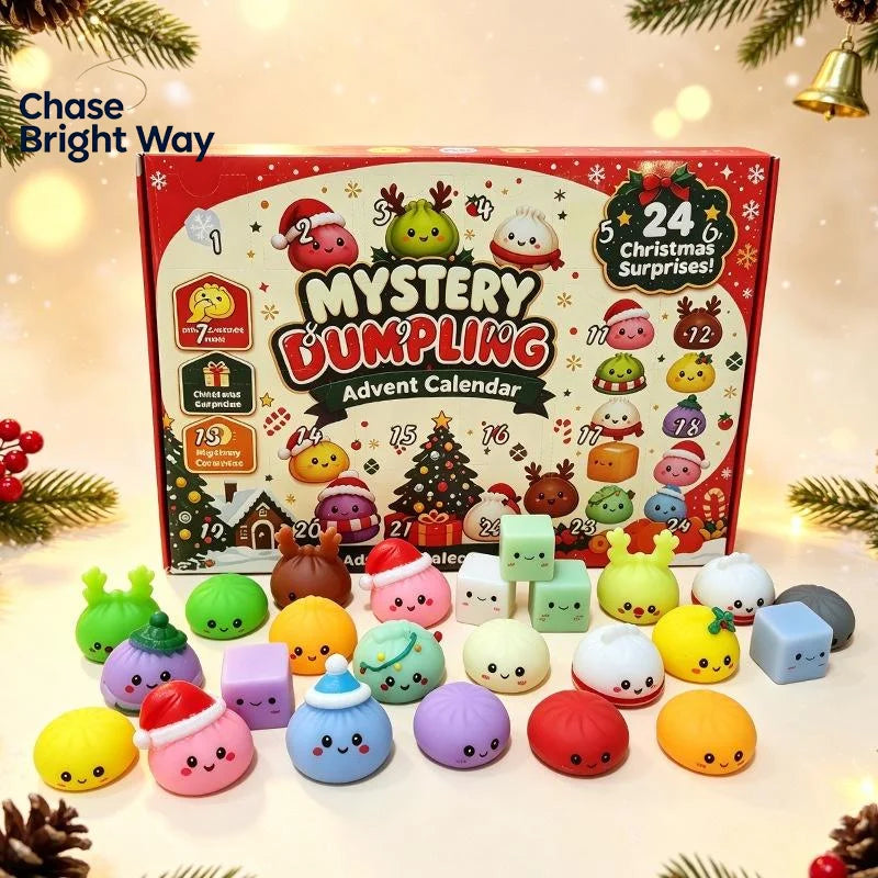 24-Day Christmas Advent Calendar – 24 Squishy Dumpling Toys