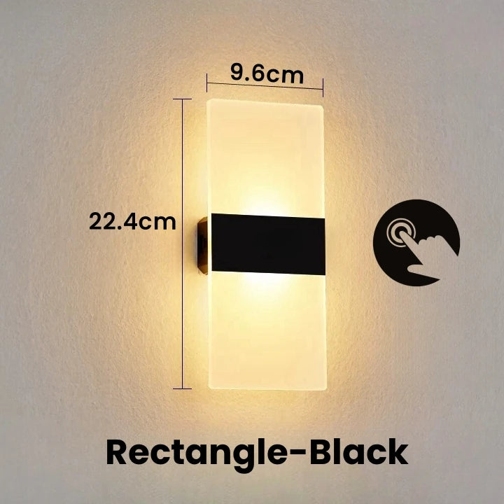 Touch Sensor LED Wall Sconce USB Rechargeable Wireless Night Light