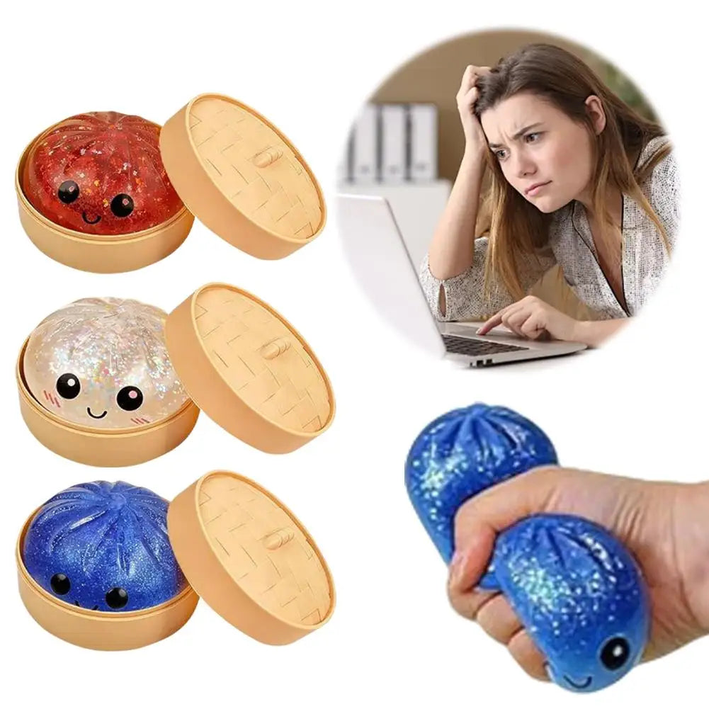 Squishy Dumpling Stress Ball – Slow Rebound Sensory Toy 10cm