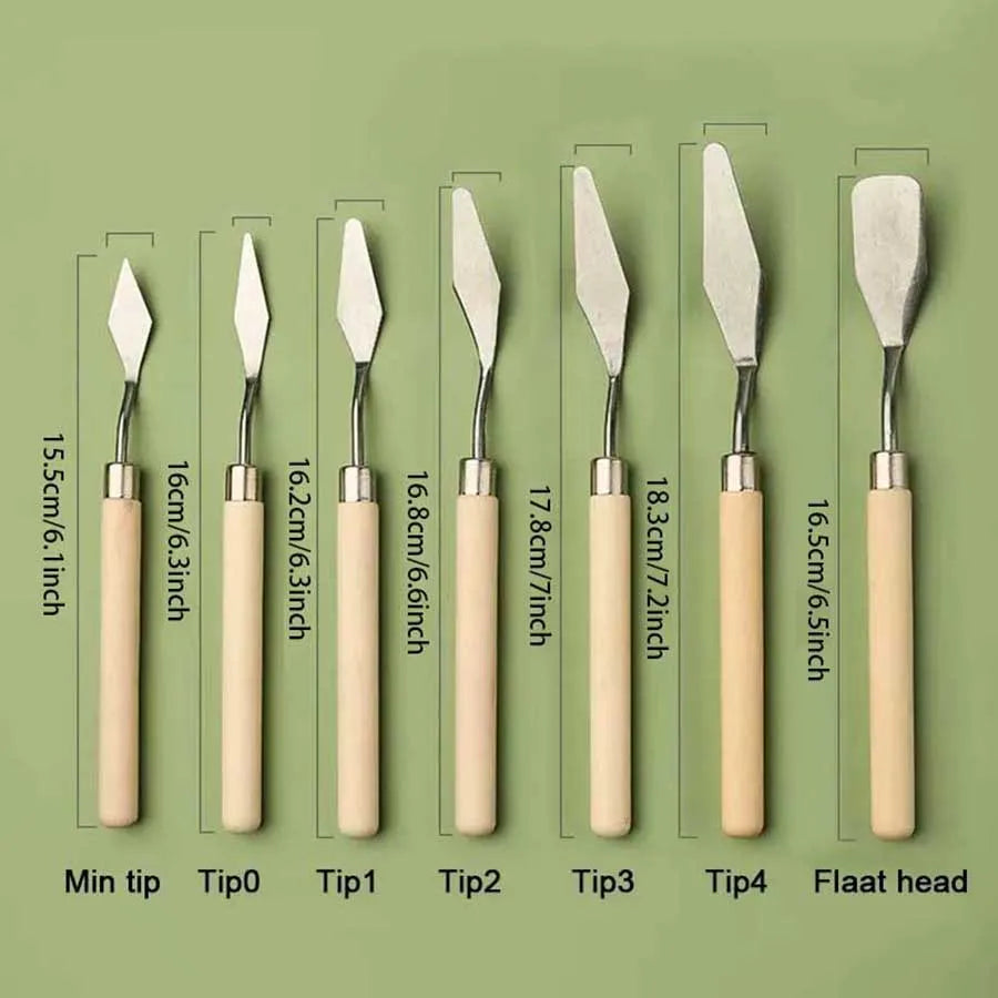 Stainless Steel Palette Knife Set – 7/14Pc Artist Spatula