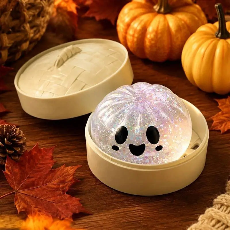 Glitter Halloween Squishy Fidget Toy – Ghost & Pumpkin Squeeze