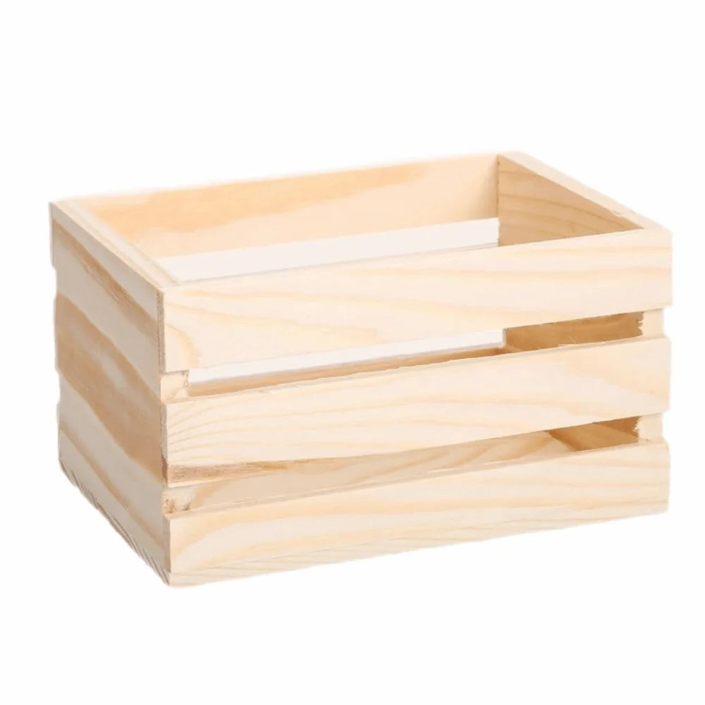 Wooden Dollhouse Crate – 1:12 Miniature DIY Storage Basket