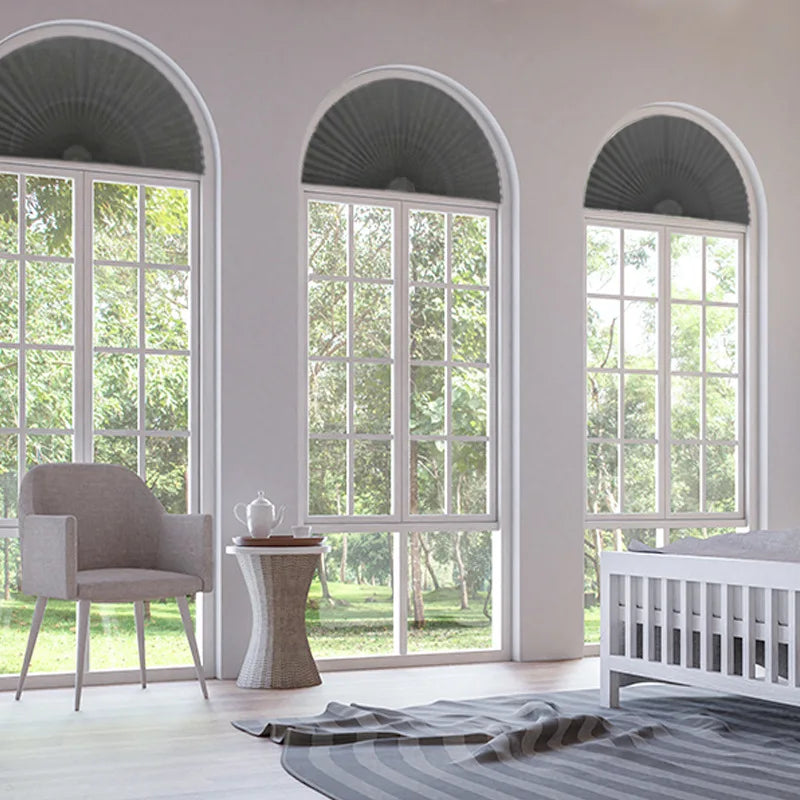 Arched Window Pleated Blind – Cut-to-Size Light Filtering & Blackout