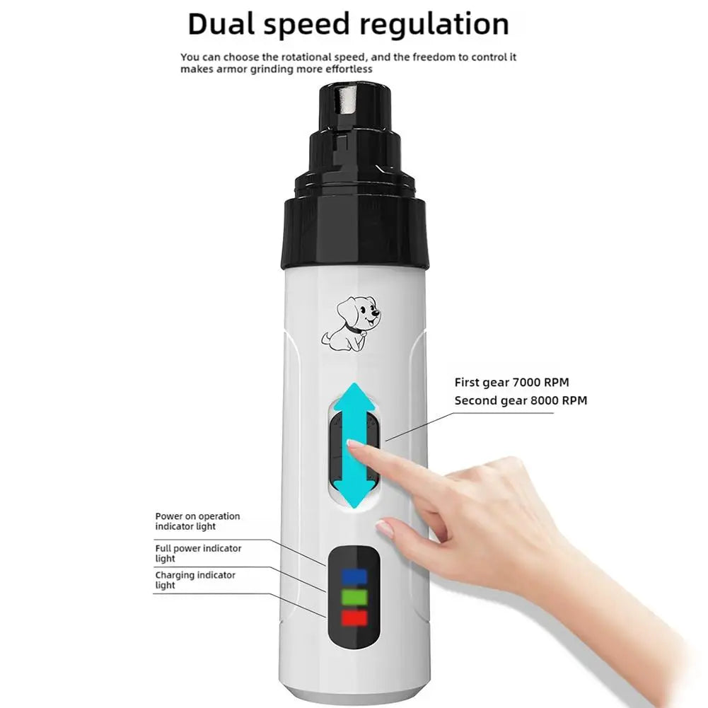 USB Rechargeable Electric Pet Nail Grinder – Dogs & Cats