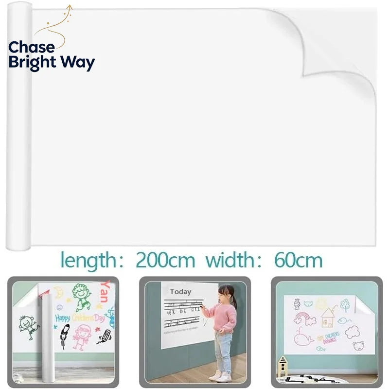 Whiteboard Wall Sticker – Reusable Static Cling Dry Erase Sheet
