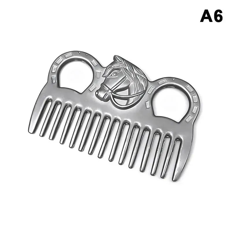 Aluminum Horse Curry Comb – Metal Mane & Tail Grooming Tool
