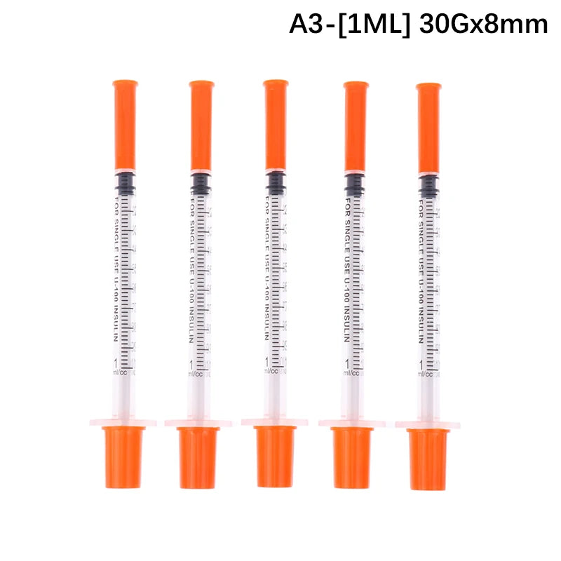 5-Pack Disposable Veterinary Syringes 0.3/0.5/1mL – Sterile
