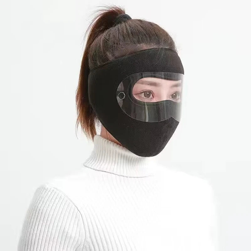 Winter Fleece Balaclava with Anti-Fog HD Goggles | Cycling Cap