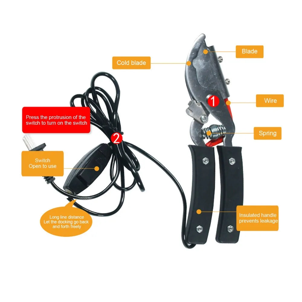 Electric Heating Tail Docking Plier – Stainless Steel Livestock Tool