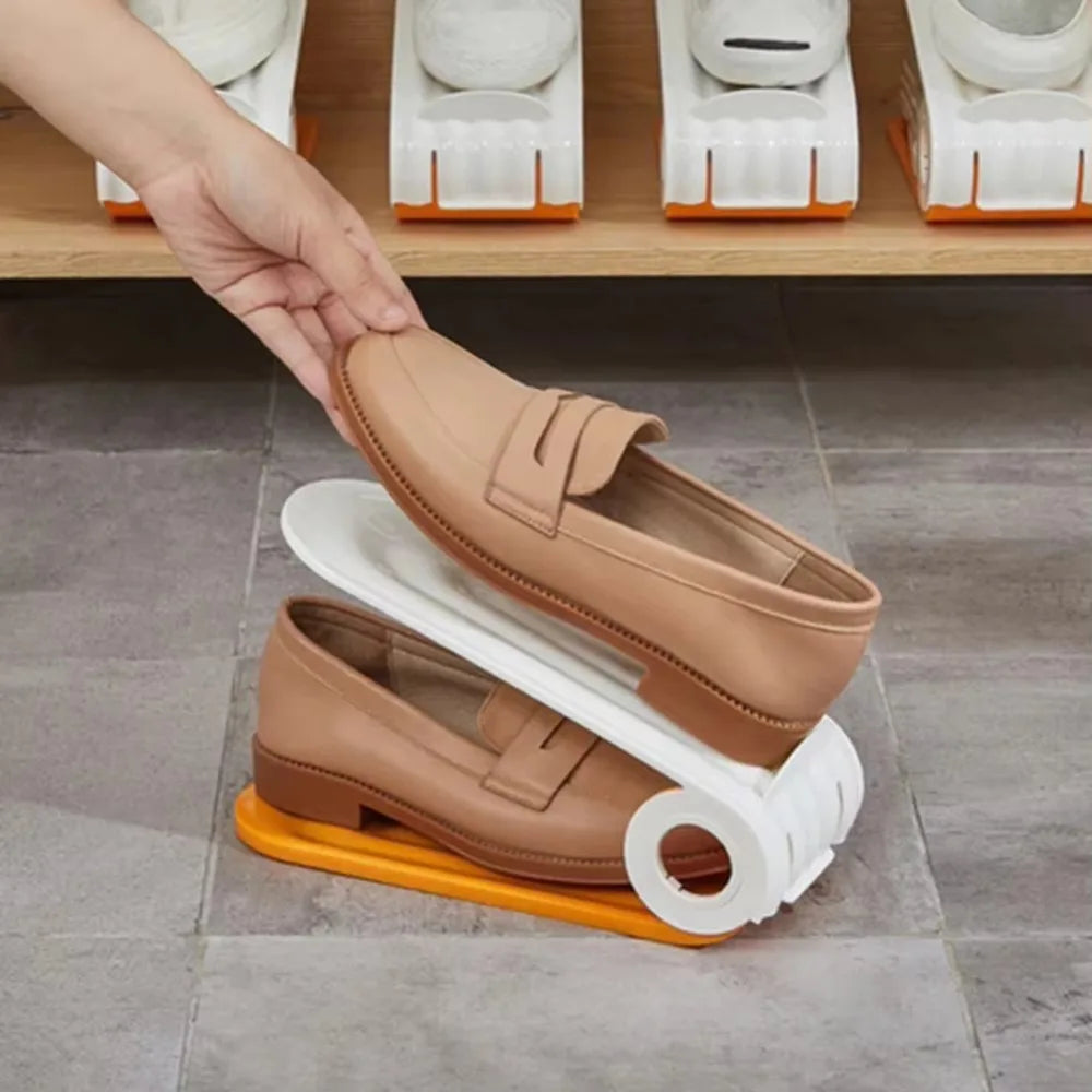 Adjustable Double Layer Shoe Rack – Space-Saving Organizer