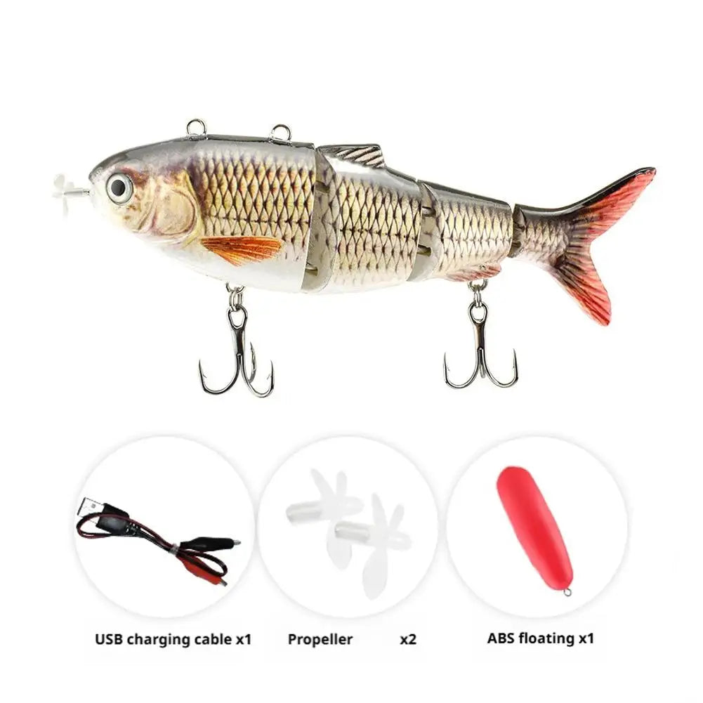 3D Robotic Electric Fishing Lure – USB Rechargeable, 4 Swim Modes