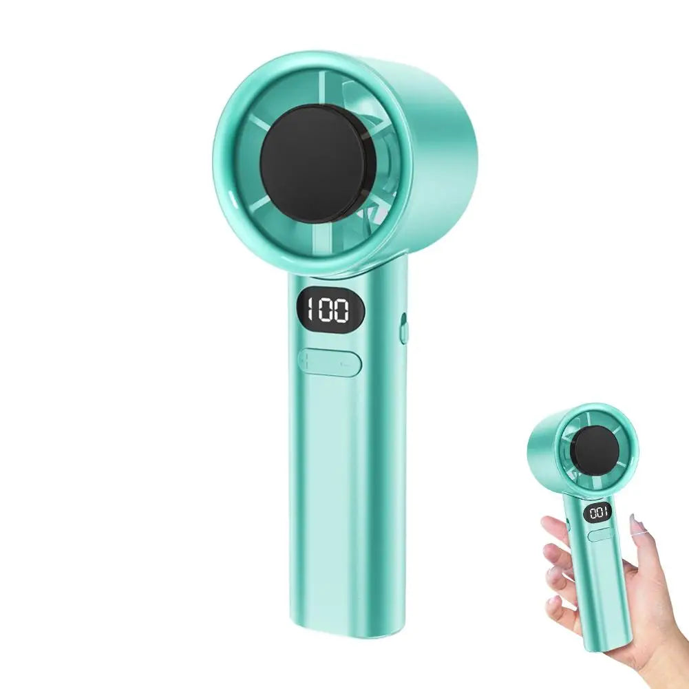 Portable USB Rechargeable Handheld Fan – 120 Speeds, LED Display