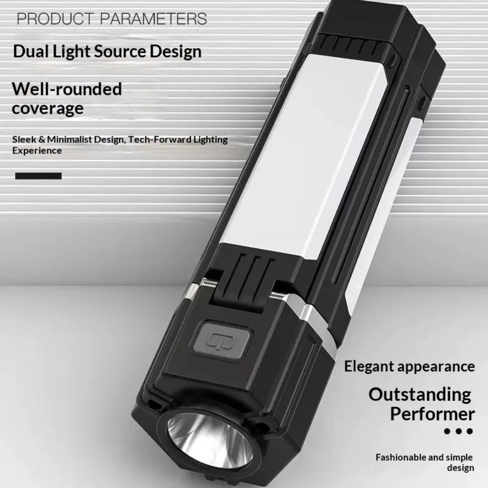 Zoomable Rechargeable Camping Lantern Flashlight | USB Power Bank