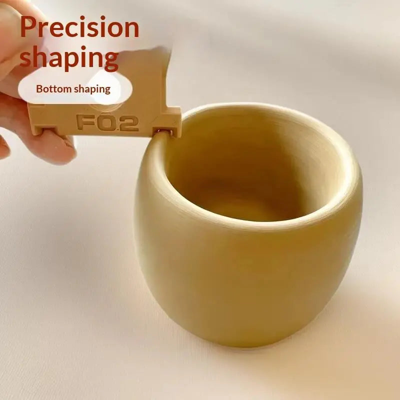 Pottery Clay Trimming Scraper – Multi-Radius Non-Slip Tool