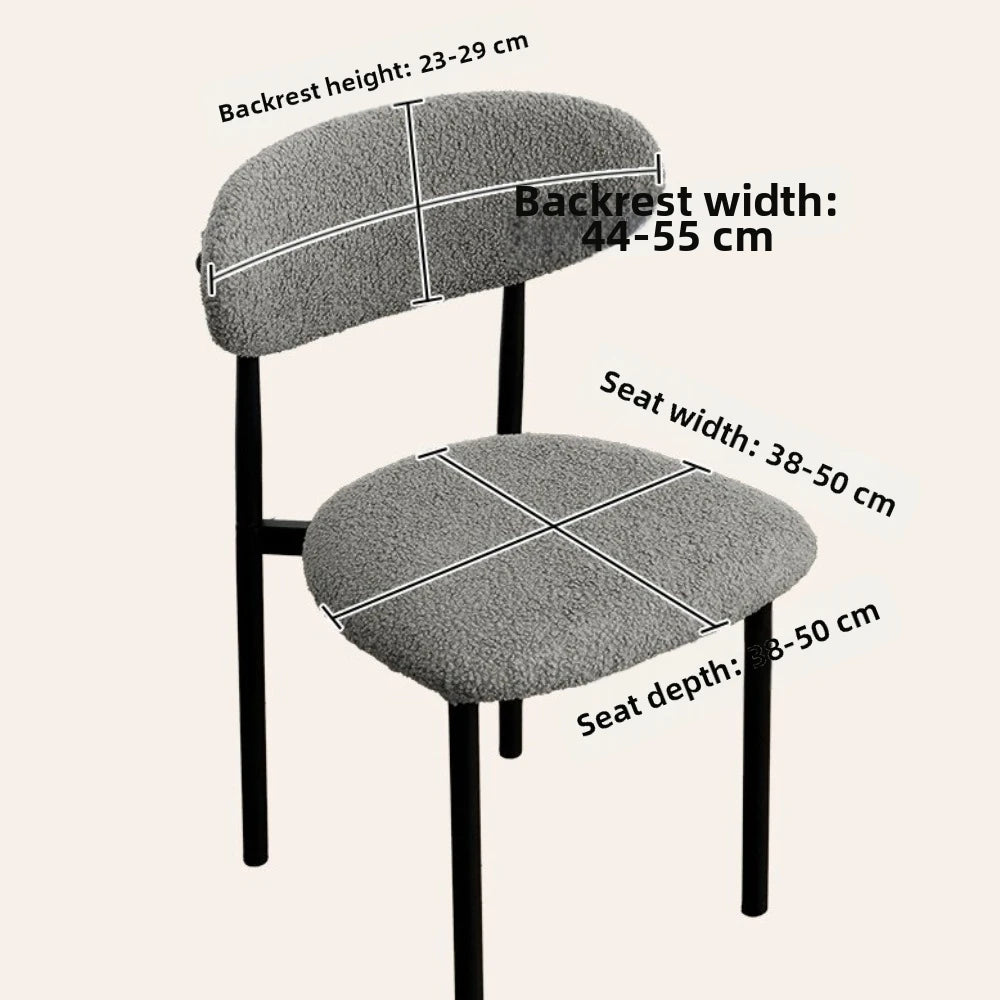 Teddy Fleece Dining Chair Cover – Stretch Anti-Scratch Slipcover