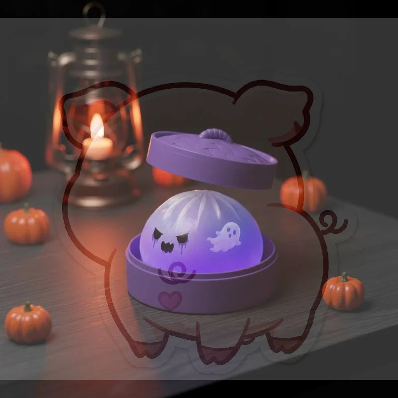 Glitter Halloween Squishy Fidget Toy – Ghost & Pumpkin Squeeze