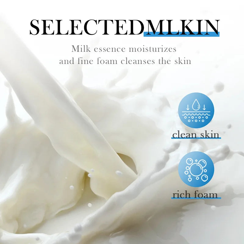 SADOER Milk Facial Cleanser – Moisturizing Brightening Foam Wash