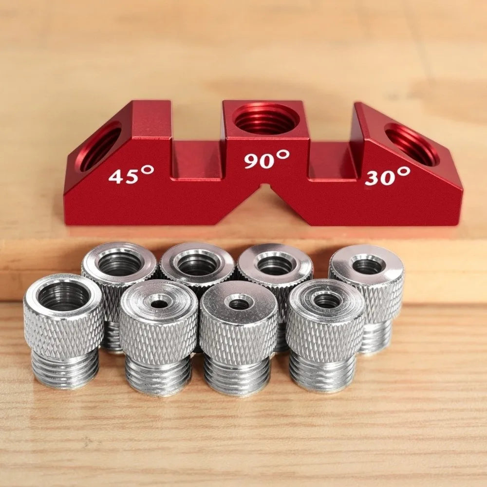 Multi-Angle Drill Guide Jig 30/45/90° Aluminum Hole Positioner