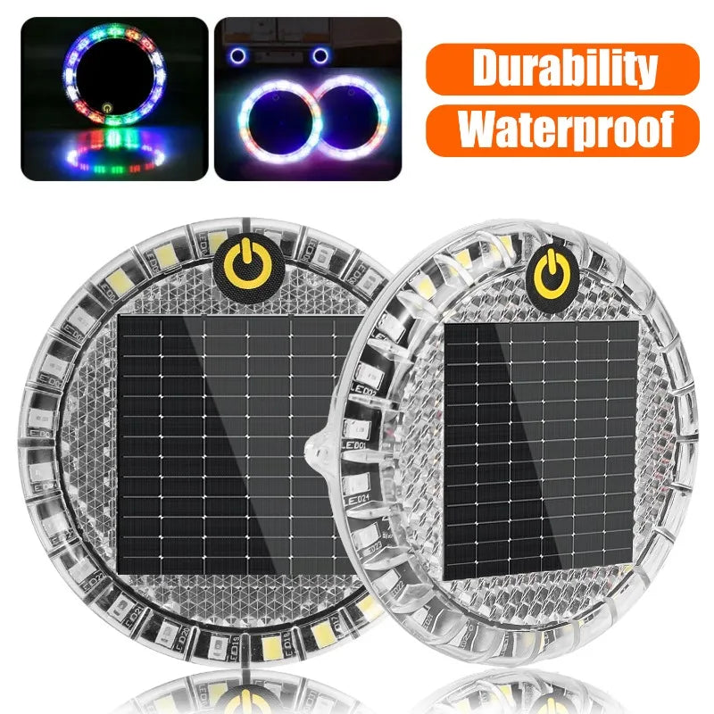 Solar LED Flashing Warning Light – Waterproof Strobe Safety Lamp
