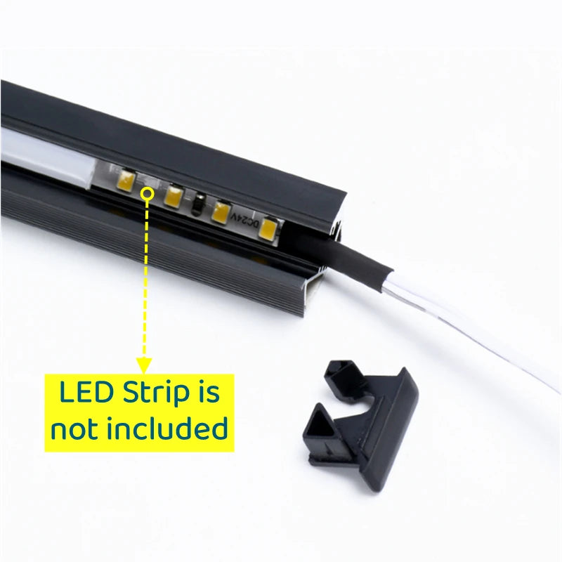 Recessed LED Aluminum Profile Channel with Milky Cover | Cabinet