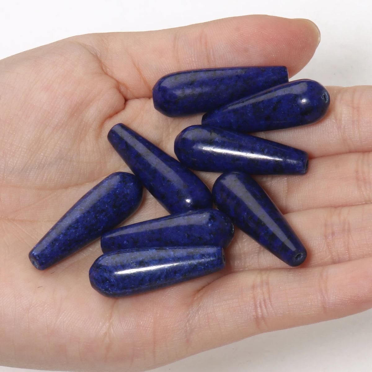 Water Drop Spacer Beads 10x30mm – Chalcedony Howlite DIY Jewelry