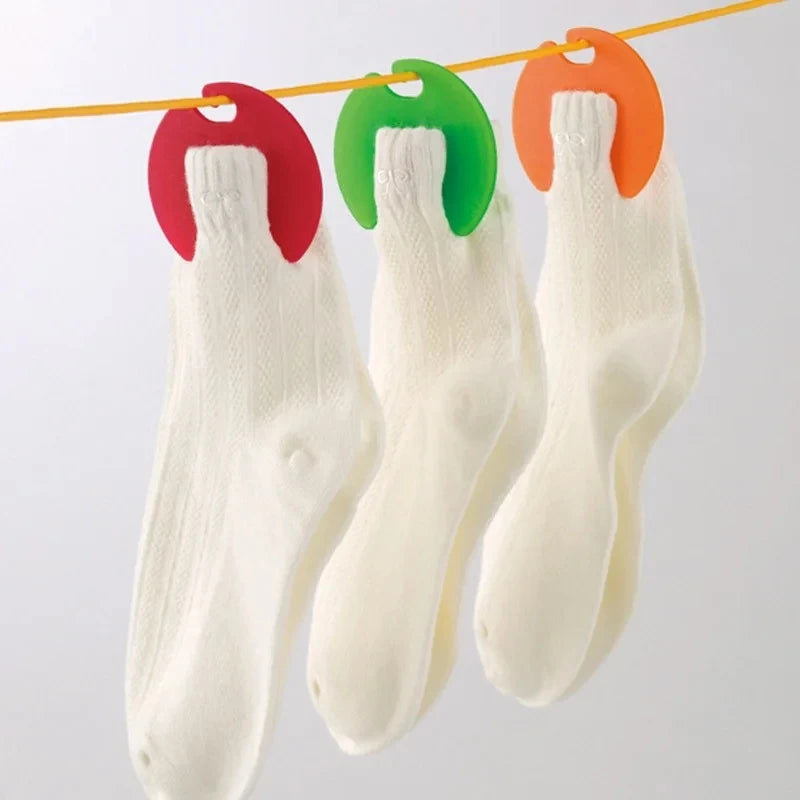 Colorful Sock Clips Organizer – 6/12-Pack Laundry Sorter