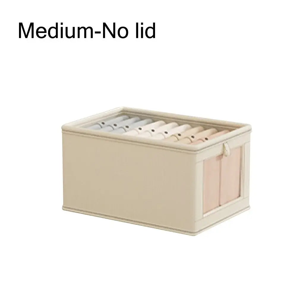 Visual Clothes Storage Box with Lid – Dustproof Drawer Organizer