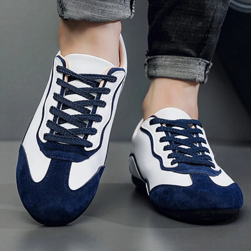 LEDP Men's Casual Lace-Up Flat Sneakers | Breathable Walking Shoes