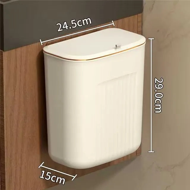 Wall-Mounted Laundry Hamper with Lid | No-Drill Hanging Basket