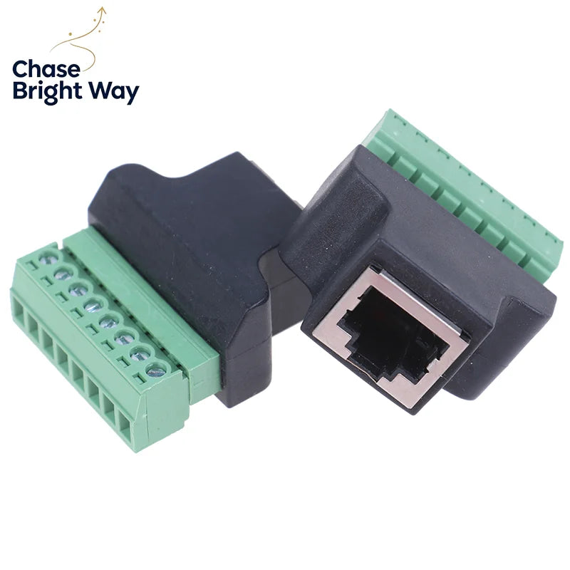 RJ45 to Screw Terminal Adapter – 8-Pin Female CCTV DVR