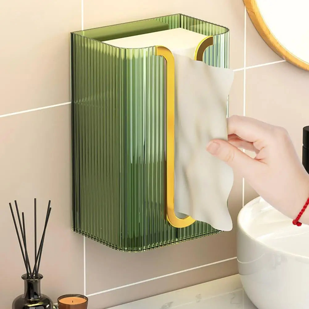 Wall-Mounted Acrylic Tissue Box Holder – Bathroom & Kitchen