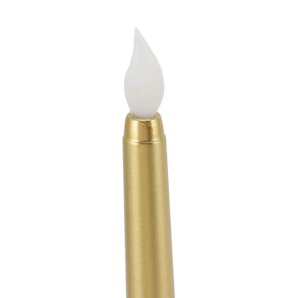 4-Pack Flameless LED Taper Candles – Warm Flickering Light