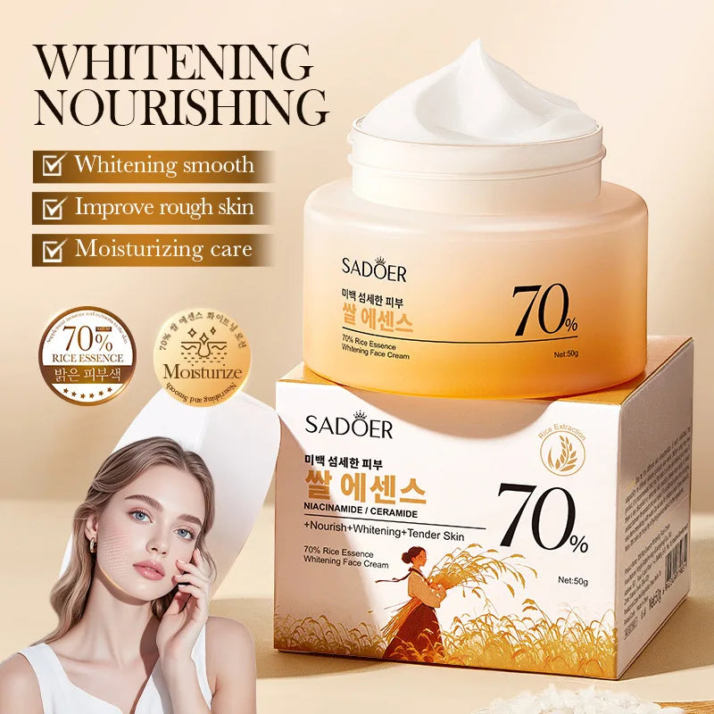 SADOER Rice Essence Face Cream – Brightening Moisturizer