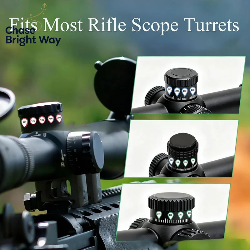 Scope Turret Sticker Set – 10 Sheets DOPE Distance Marker Tags