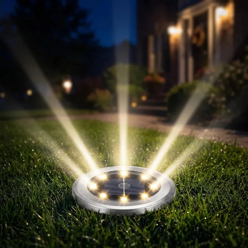Solar In-Ground LED Path Lights – IP65 Waterproof Garden Lamp