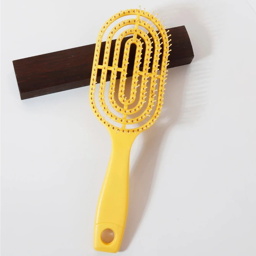 Oval Elastic Loop Scalp Massage Comb for Hair & Wigs