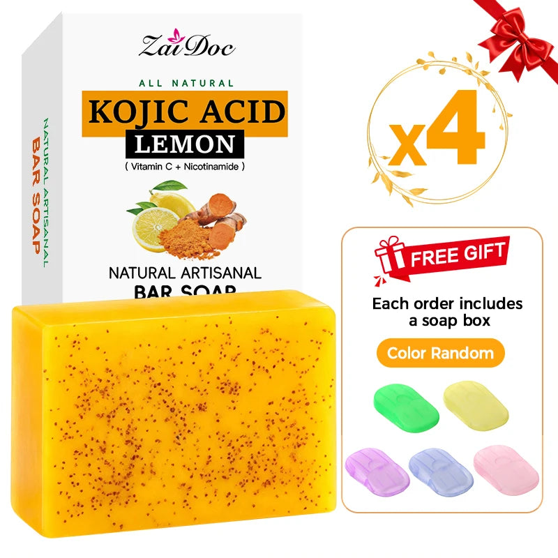 ZaiDoc Kojic Acid Turmeric Bar Soap – Brightening Body Cleanser